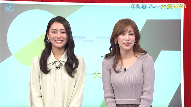 中川安奈アナ　ピチピチニットで巨乳がくっきり！！