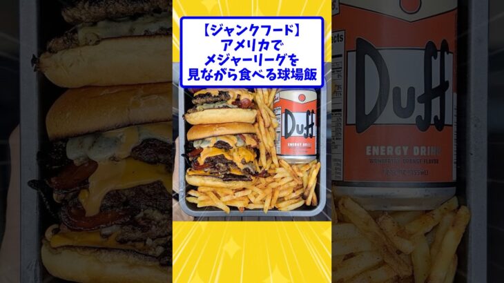 【仰天】アメリカでメジャーリーグを見ながら食べる球場飯