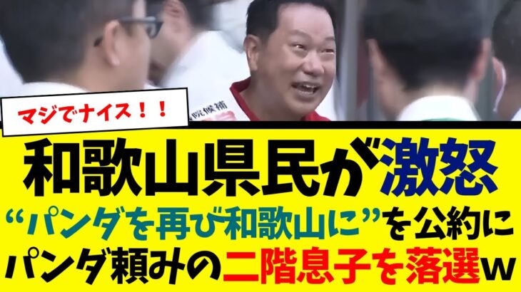 【衝撃】和歌山県民が激怒 パンダ外交頼みの二階息子落選