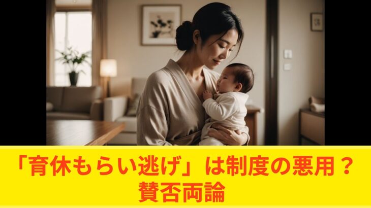 【悲報】育休利用者がズルいと話題に！制度がヤバイことに！