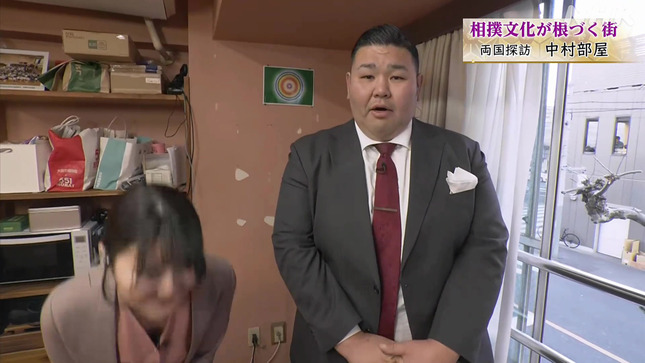 斎藤希実子アナ　大相撲中継で谷間がチラ見え！！【GIF動画あり】