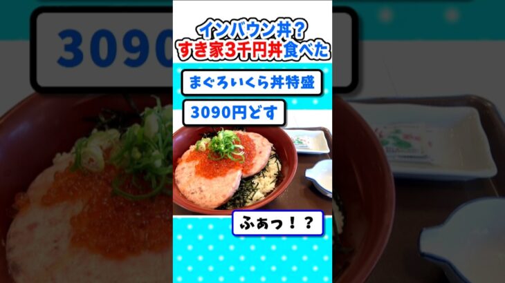 【驚愕】インバウン丼!?すき家の3千円まぐろイクラ丼特盛食べたw