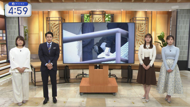 田原萌々アナ　ニットの胸がくっきり！！【GIF動画あり】