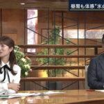 安藤萌々アナ　胸を押さえてブラのカップが浮き出る！！【GIF動画あり】