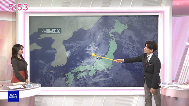 大谷舞風アナ　胸元強調衣装！！【GIF動画あり】