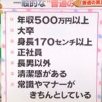【緊急】婚活女子「普通の男の条件がこちら」