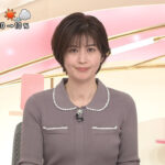 鈴江奈々アナ　ニットで胸元強調！！【GIF動画あり】