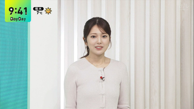 黒田みゆアナ　ピタピタニットの胸元！！