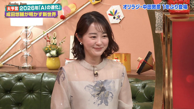 若林有子アナ　透明なブラ紐が透ける！！