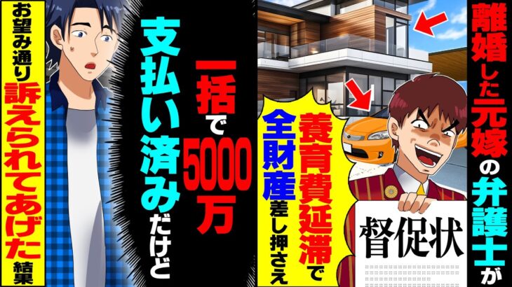 【驚愕】元嫁が雇った弁護士「養育費延滞してるので全財産差し押さえますw」俺(一括で5000万払ったが?)→お望み通り訴えられてあげると…