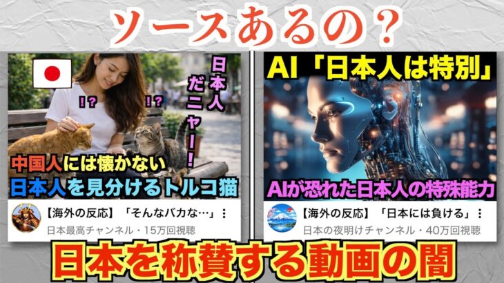 【衝撃】妄想で作られた「海外が絶賛!日本は特別だ!」系の動画、もうなんでもありww