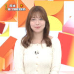阿部華也子アナ　ムチムチニットの巨乳！！
