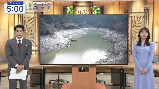 森山みなみアナ　ピタピタのニットワンピでボディラインくっきり！！【GIF動画あり】