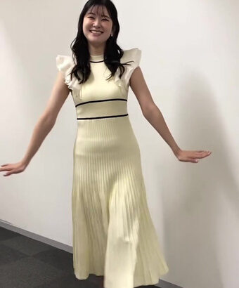 増田紗織アナ　腰回りに下着のラインが浮き出る！！【GIF動画あり】