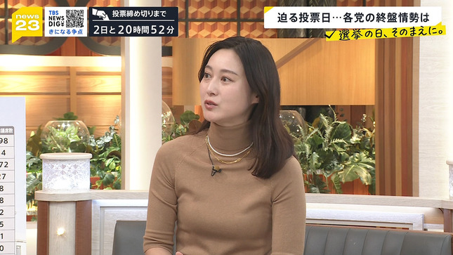 小川彩佳アナ　薄いピタピタニットで胸の形くっきり！！