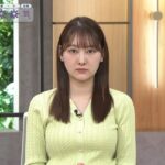 森山みなみアナ　セクシーニットの豊乳！！