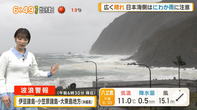 今井春花キャスター　ニットの巨乳、天気予報！！