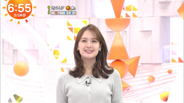 井上清華アナ　ニットの豊乳！！