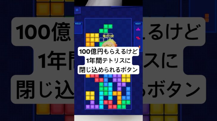 【仰天】100億円もらえるけど1年間テトリスに閉じ込められるボタン