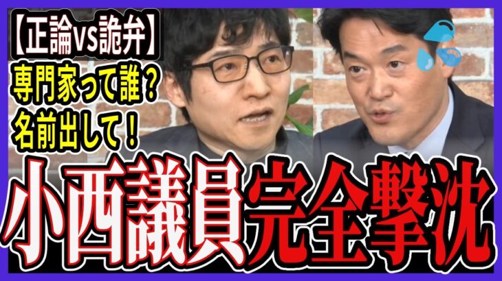 【マジかよ】「専門家って誰?名前出して!」小西議員、詭弁が崩壊