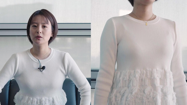 徳島えりかアナ　ピタピタのニットに浮き出るブラ線！！【GIF動画あり】