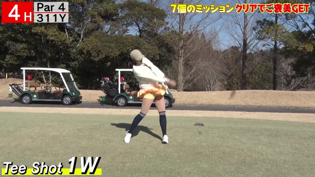 稲村亜美キャスター　ゴルフで見せパン全開、巨乳くっきり！！【GIF動画あり】