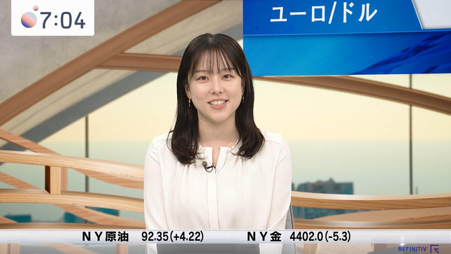 古旗笑佳アナ　巨乳！　ニュースモーニングサテライト