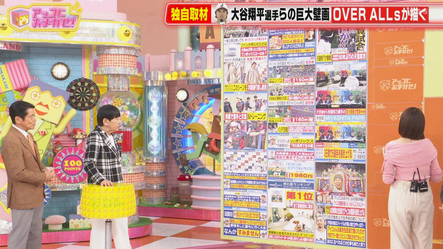 山形純菜アナ　パネルを解説するお尻！！