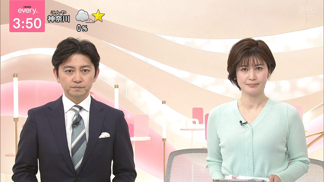 鈴江奈々アナ　ピタピタニットの胸元！！