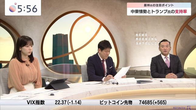 古旗笑佳アナ　巨乳！！　ニュースモーニングサテライト