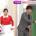 石渡花菜アナ　ニットの巨乳！！