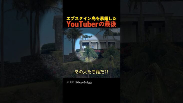 【驚愕】エプスタイン島を暴露したYouTuberの最後