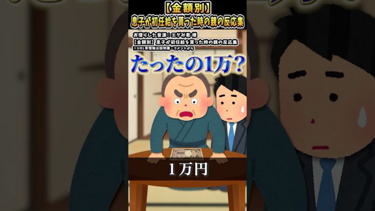 【マジかよ】エグみ君さんの「息子が初任給を貰った時の親の反応集」をいらすとやで遊んでみた