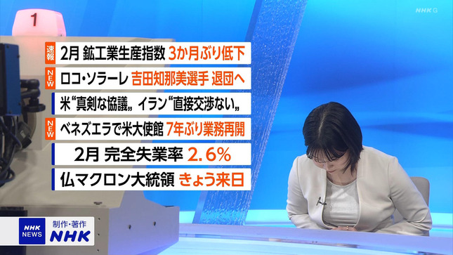 是永千恵アナ　ジャケットの下の豊乳！！【GIF動画あり】