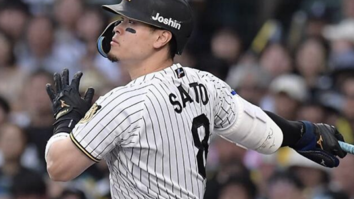 今年の佐藤輝明の最終成績予想→打率.336 26HR くらいか？