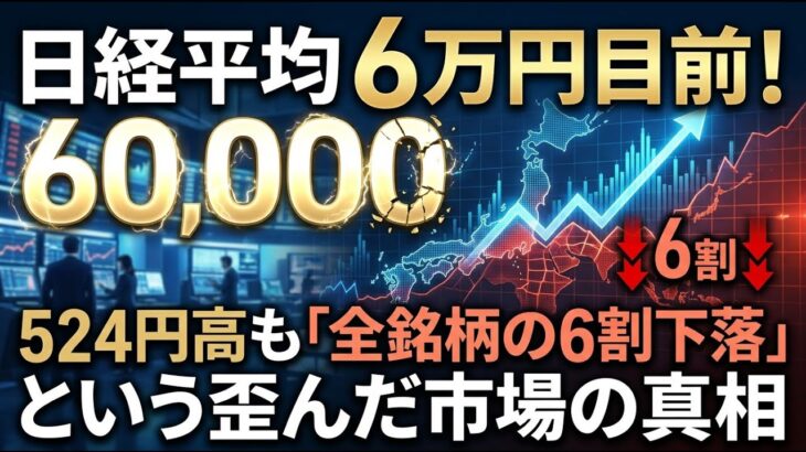 【経済】何じゃこれ⁉ 日経平均株価、史上初の6万円に迫ったって⁉