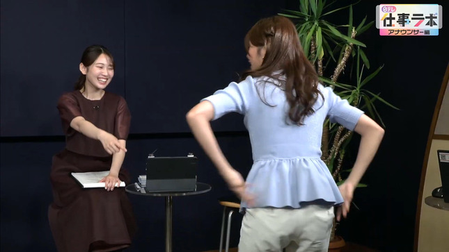 五十嵐にいかアナ　お尻にパン線くっきり ＆ 大開脚！！【GIF動画あり】