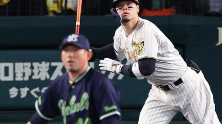 圧勝www甲子園第1号は森下翔太!!!ついに佐藤輝明に一発今季第1号HR