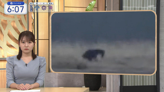 三山賀子アナ　巨乳くっきり衣装！！【GIF動画あり】