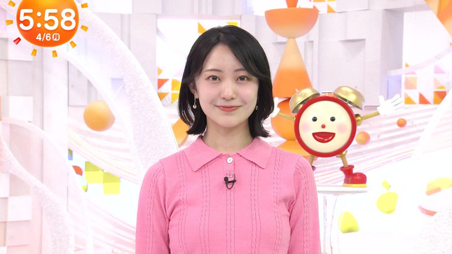 高崎春アナ　ニットで胸元を強調！！【GIF動画あり】