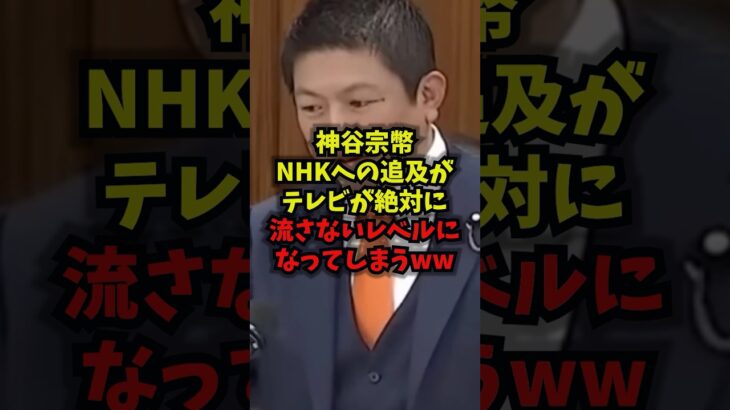 【仰天】神谷宗幣NHKへの追及がテレビが絶対に流さないレベルになってしまうww
