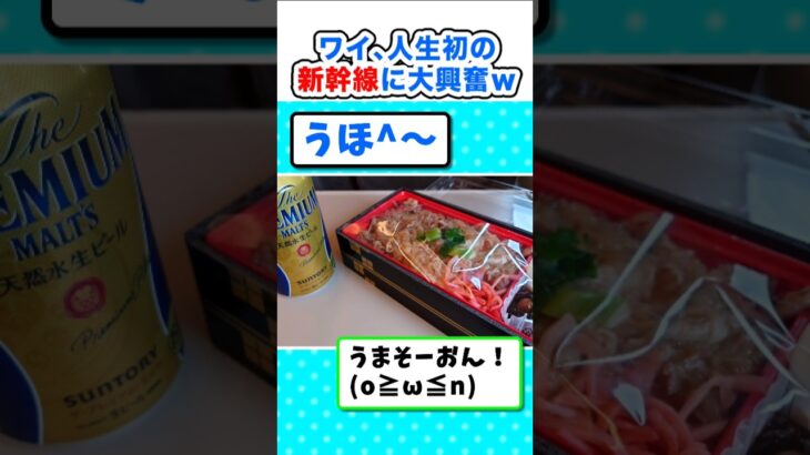 【マジかよ】駅弁にビール!ワイ、初めての新幹線に大興奮w
