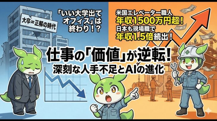 【経済】Z世代が年収500万円でもブルーカラーを嫌がる理由とは？